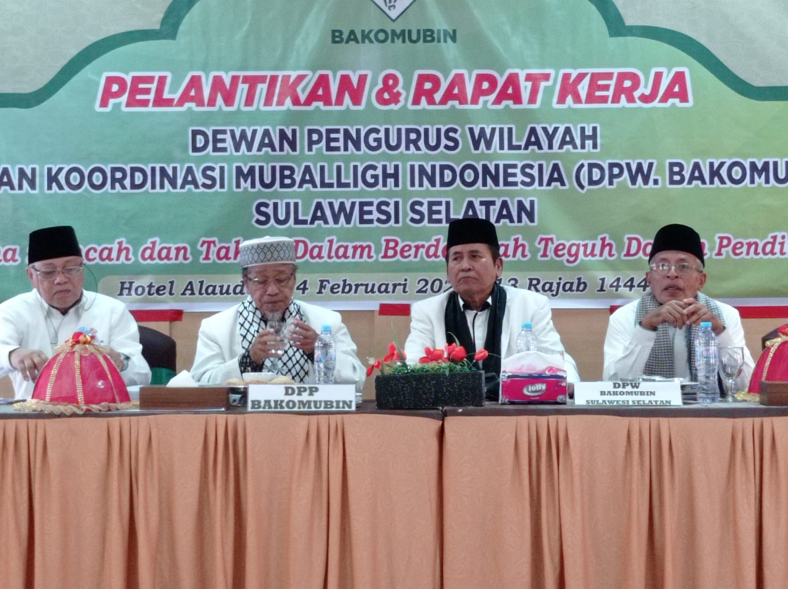 Pelantikan dan Rapat Kerja DPW Bakomubin Sulsel, Sabtu (4/2) di Sultan Alauddin Hotel & Convention.